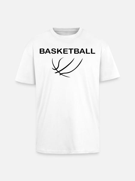 Basket-ball - T-shirt unisexe oversize épais - blanc