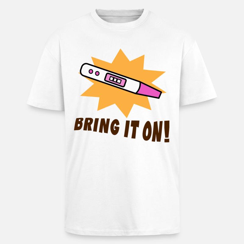 Grossesse Mère Déclaration Bébé - T-shirt unisexe oversize épais - blanc