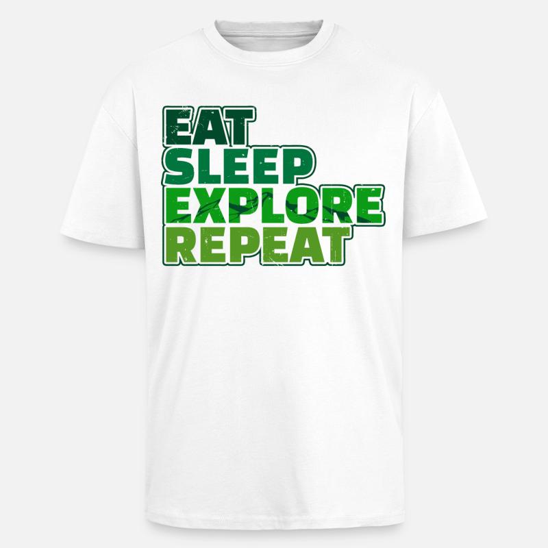 Wandern Bergsteigen Statement Wanderer Wanderwege - Oversized Heavyweight Unisex T-Shirt - Weiß