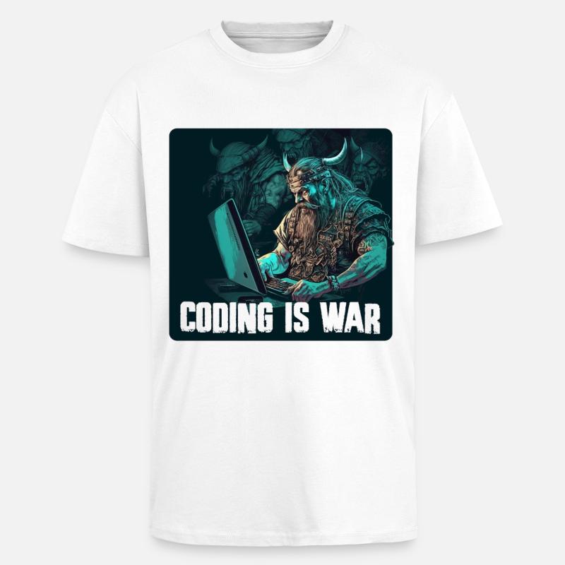 Programmation Vikings - T-shirt unisexe oversize épais - blanc