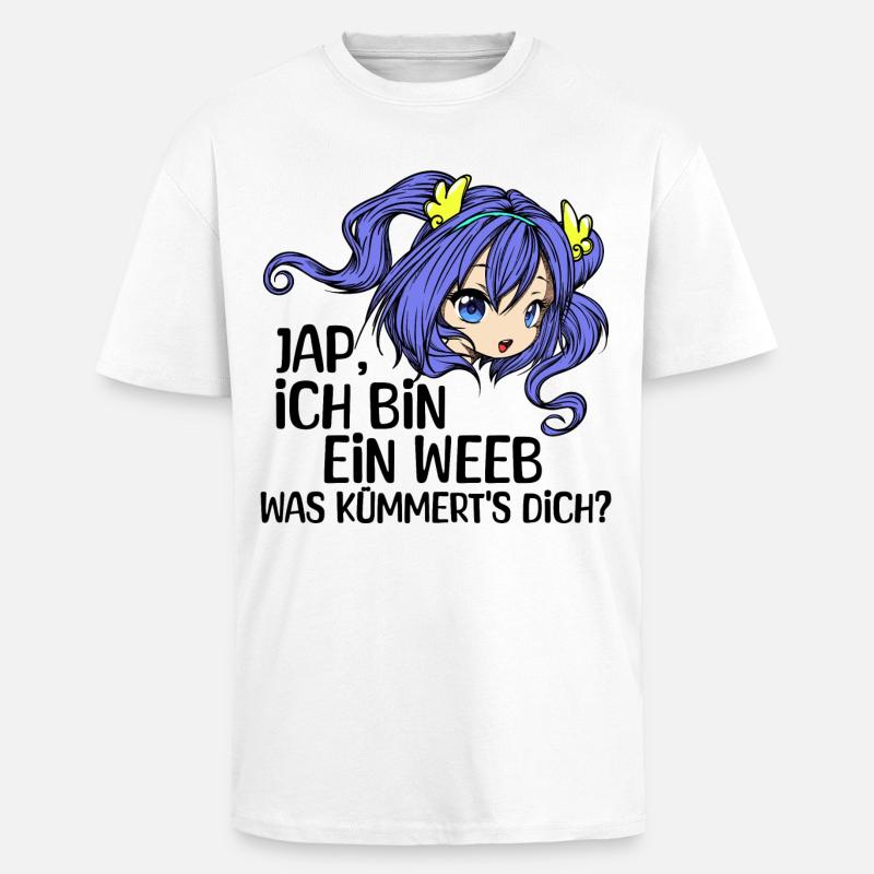 Comic Mädchen Anime Mangastyle Manga Statement - Oversized Heavyweight Unisex T-Shirt - Weiß
