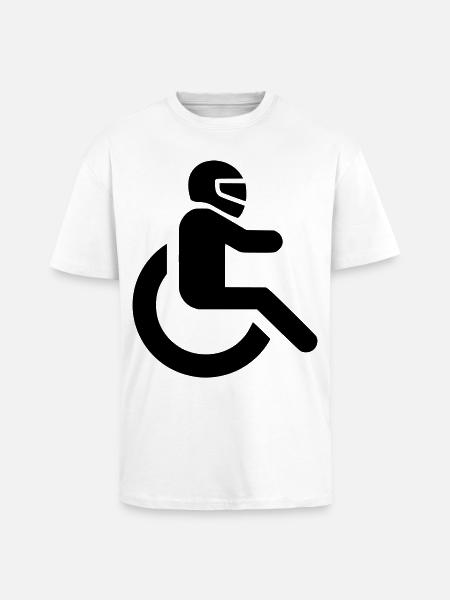 Rollstuhlfahrer mit Helm für WCMX-Rolle* - Oversized Heavyweight Unisex T-Shirt - Weiß