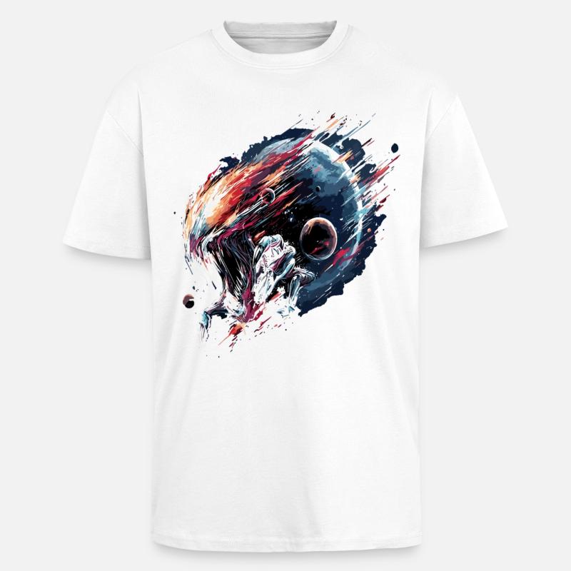 Alien Creature Planet Sci-Fi - Oversized Heavyweight Unisex T-Shirt - Weiß