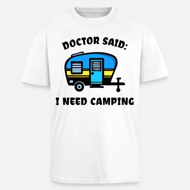 Camper Camping Wohnmobil Statement Wanderer - Oversized Heavyweight Unisex T-Shirt - Weiß