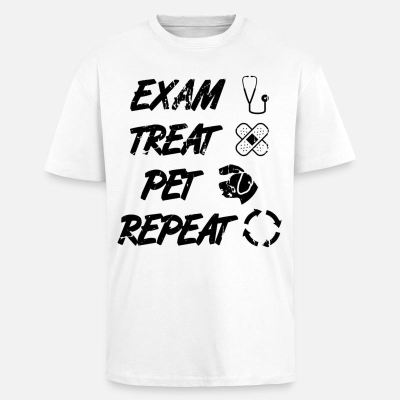 Tiermediziner Routine - Oversized Heavyweight Unisex T-Shirt - Weiß