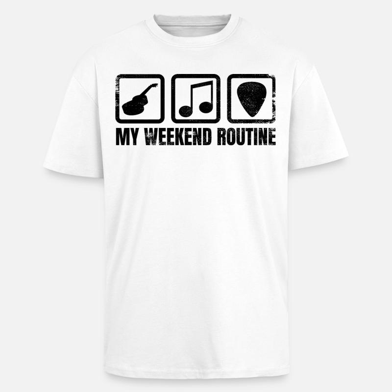 My Weekend Routine - Unisex Oversized Heavyweight T-shirt - white