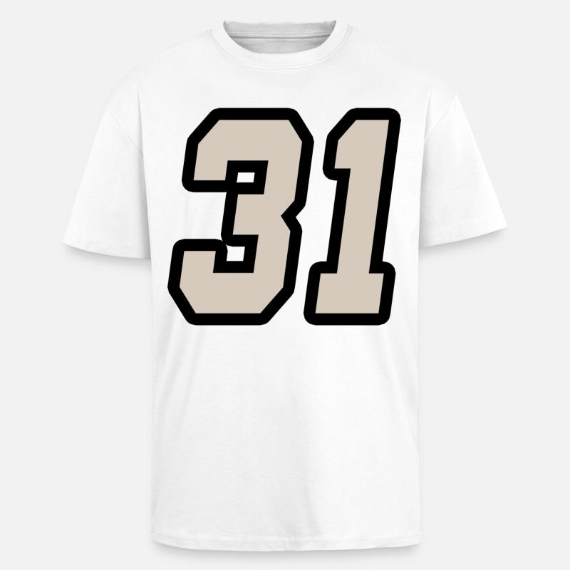 Nummer einunddreißig 31 - Oversized Heavyweight Unisex T-Shirt - Weiß