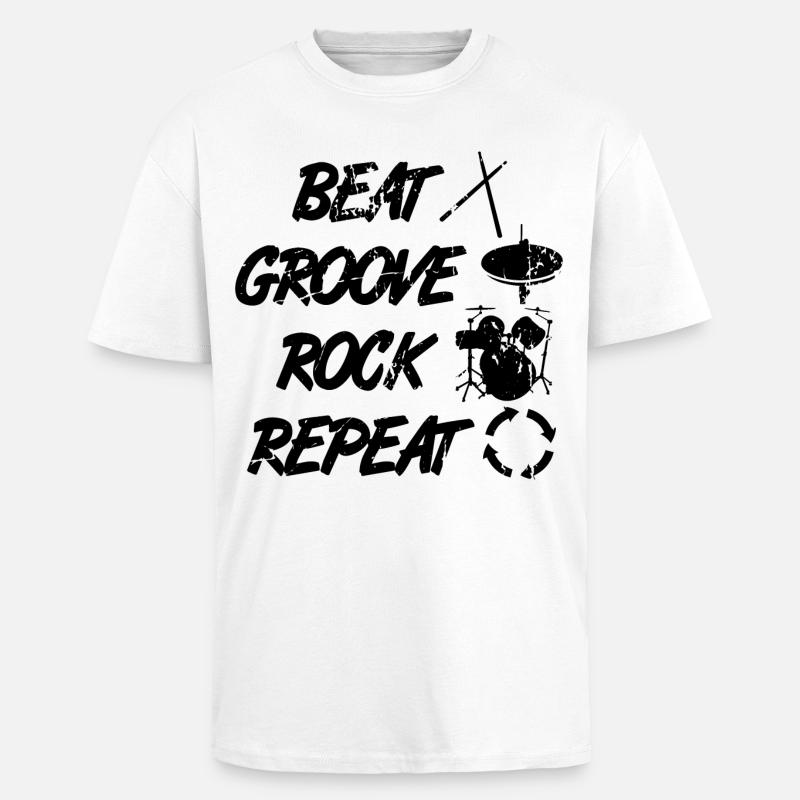 Percussion Techniques - T-shirt unisexe oversize épais - blanc