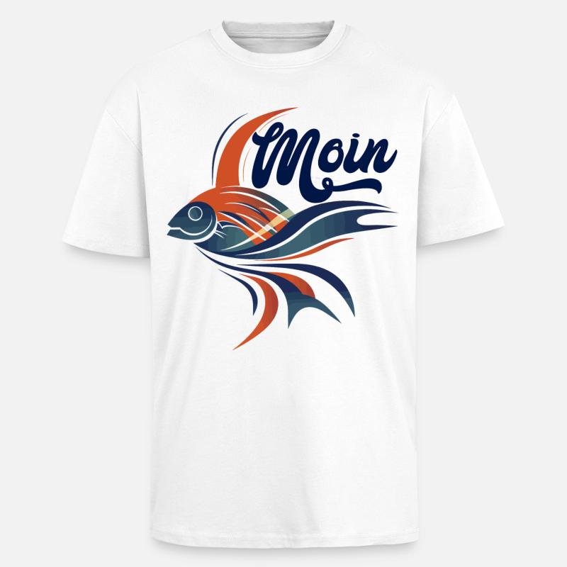 Farbiger Flussfisch Abstract Moin - Oversized Heavyweight Unisex T-Shirt - Weiß