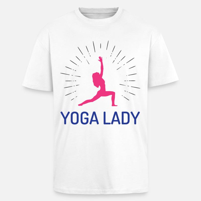 Yoga-Mädchen - Oversized Heavyweight Unisex T-Shirt - Weiß