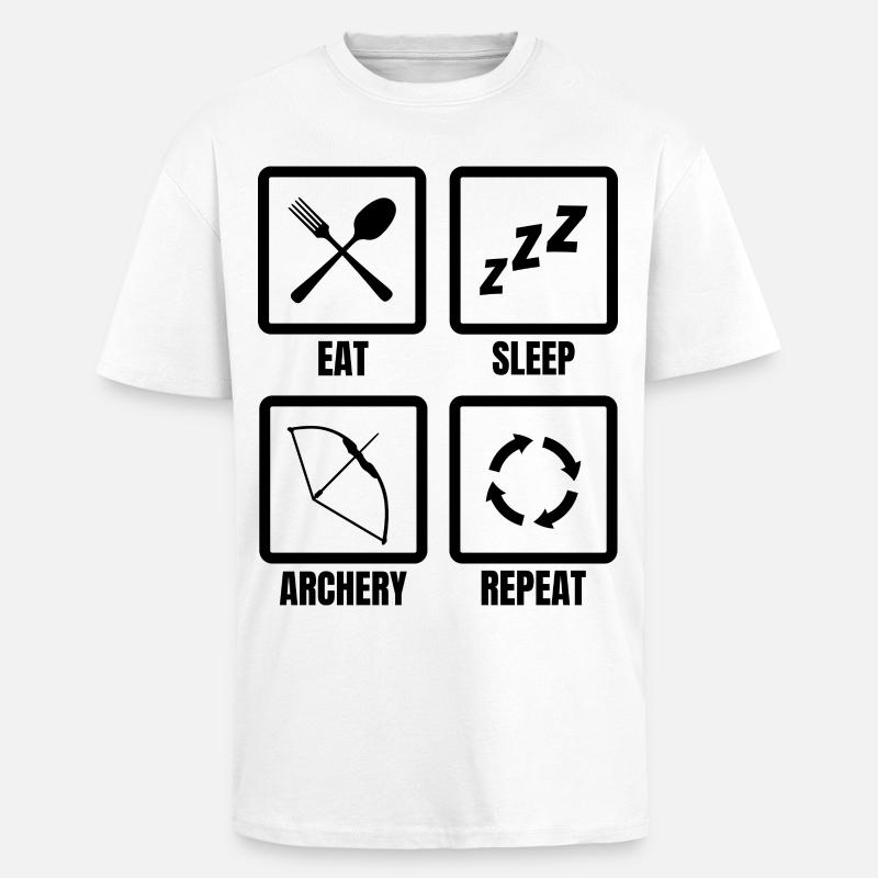 Bogenschütze Routine - Oversized Heavyweight Unisex T-Shirt - Weiß