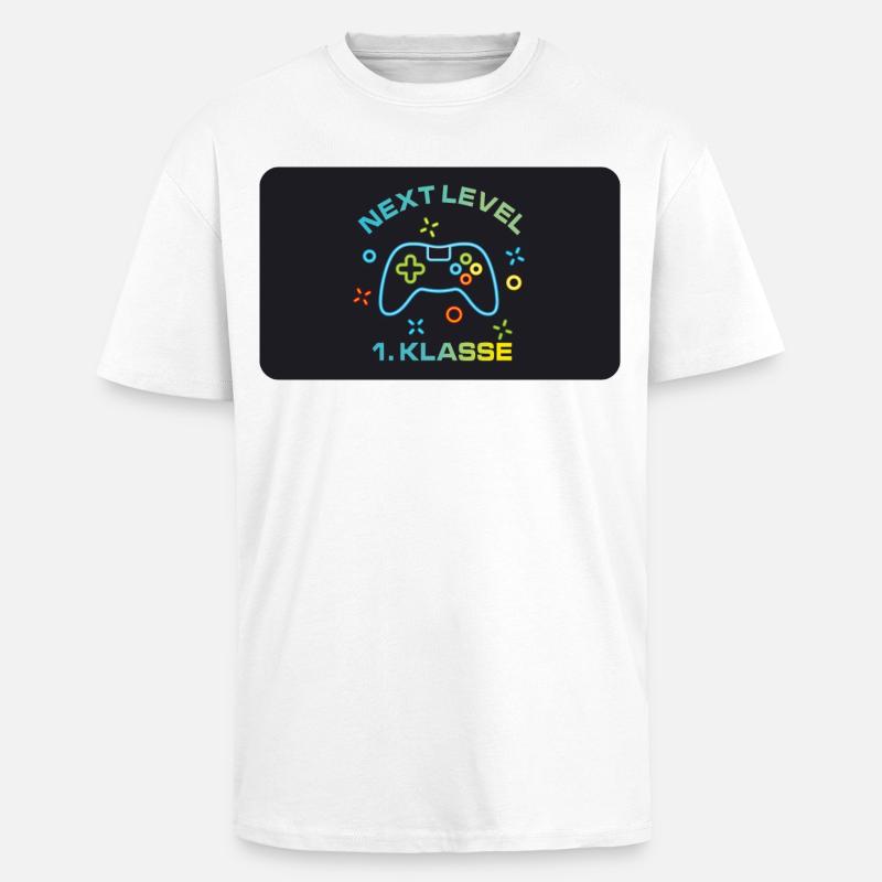 Game Controller - Next Level 1st Class - Unisex Oversized Heavyweight T-shirt - white