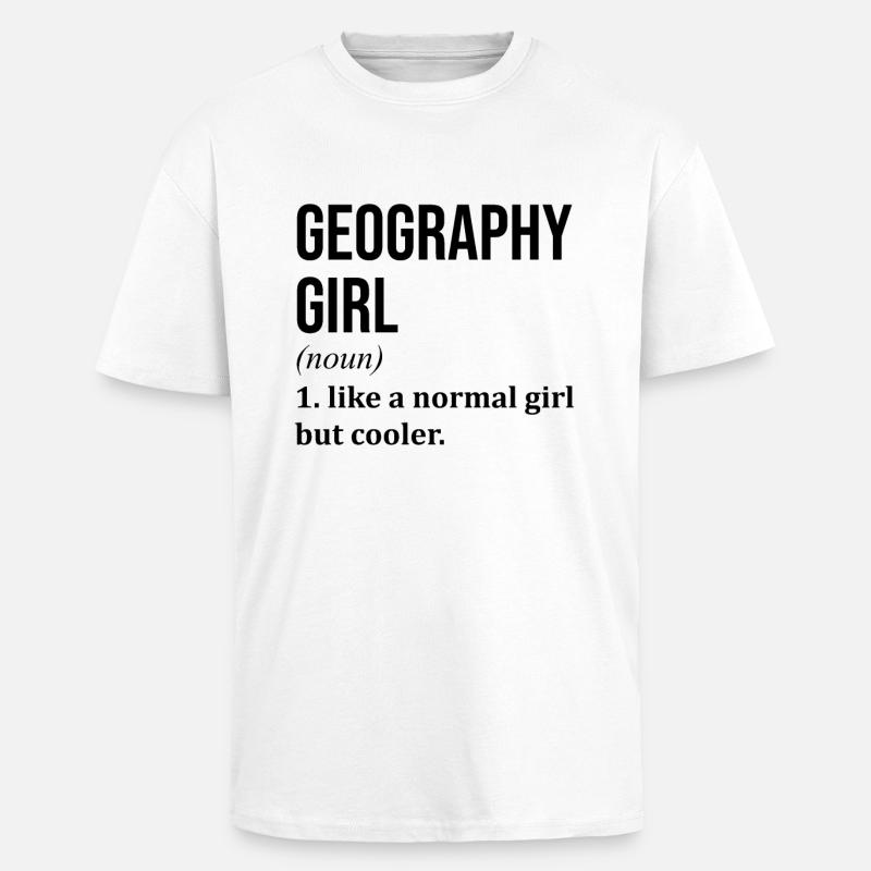 Geography - Unisex Oversized Heavyweight T-shirt - white