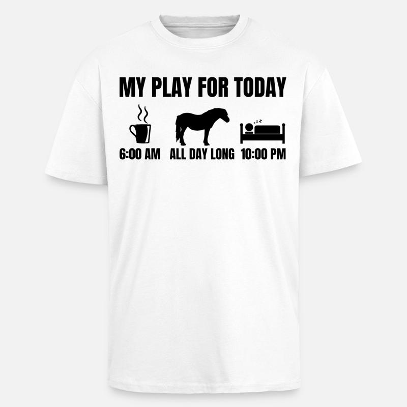 Mon plan pour aujourd’hui - T-shirt unisexe oversize épais - blanc