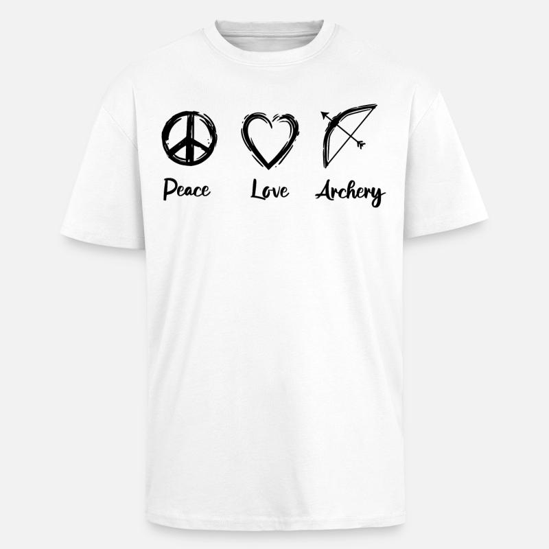 Bogenschützen Routine - Oversized Heavyweight Unisex T-Shirt - Weiß