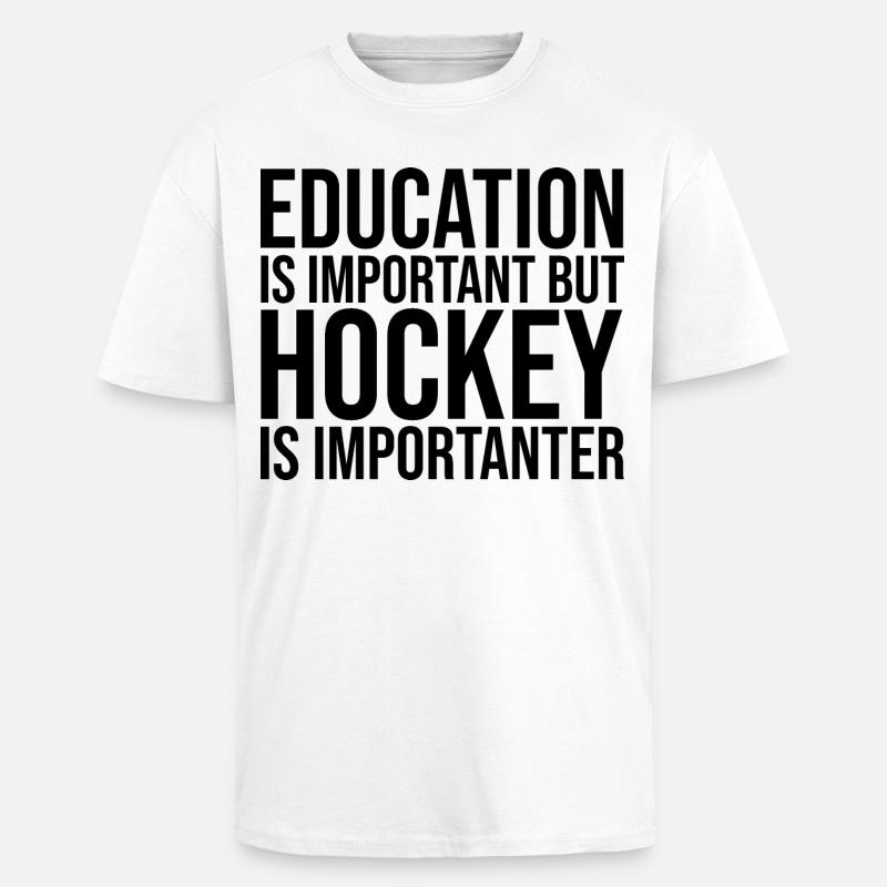 Hockey - Unisex Oversized Heavyweight T-shirt - white