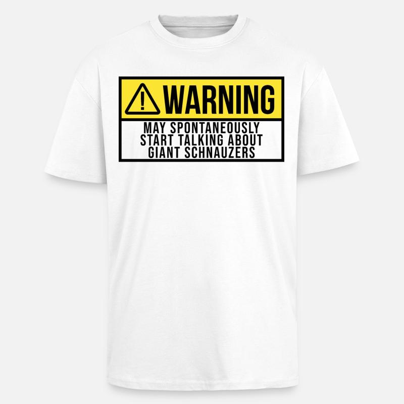 Schnauzer géant - T-shirt unisexe oversize épais - blanc