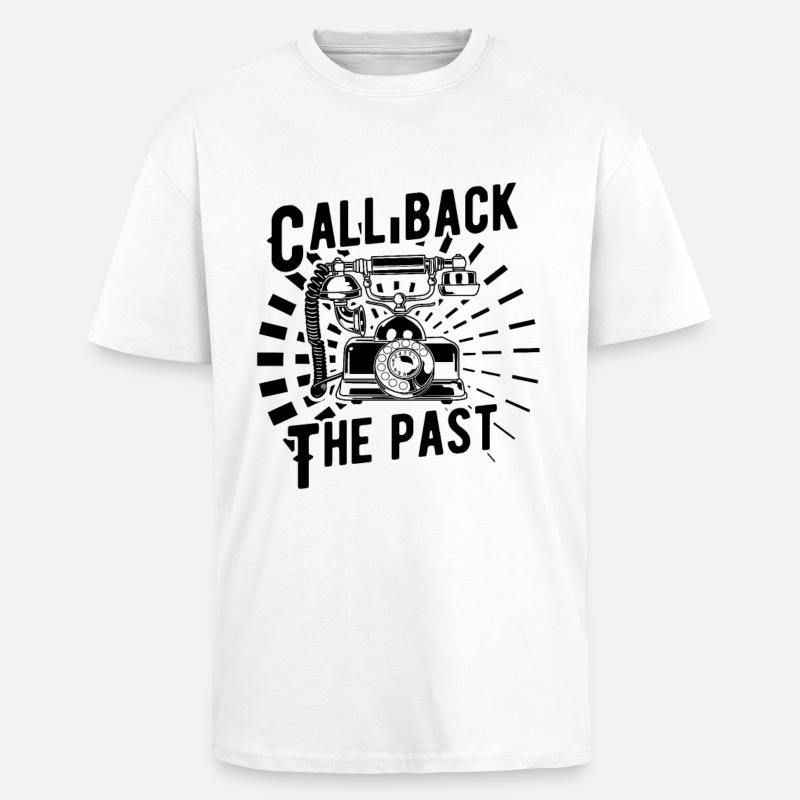 Old-fashioned telephone - Unisex Oversized Heavyweight T-shirt - white