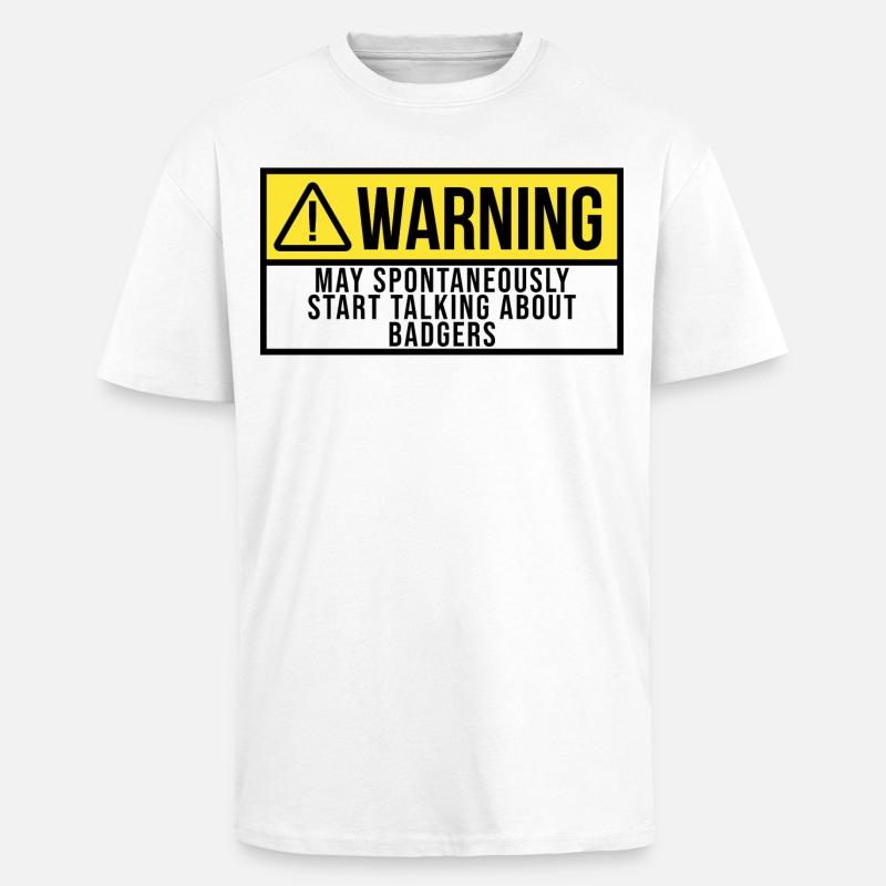 Dachs - Oversized Heavyweight Unisex T-Shirt - Weiß