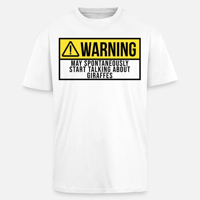 Giraffe - Oversized Heavyweight Unisex T-Shirt - Weiß