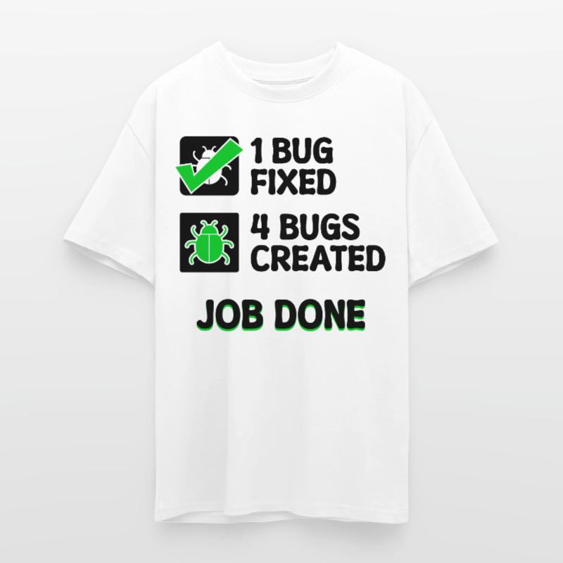Programmierer Developer Bugfixing Bugs Skripting Oversized Heavyweight Unisex T-Shirt