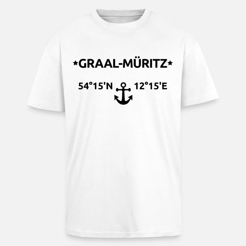 Graal Müritz Coordinates - Unisex Oversized Heavyweight T-shirt - white
