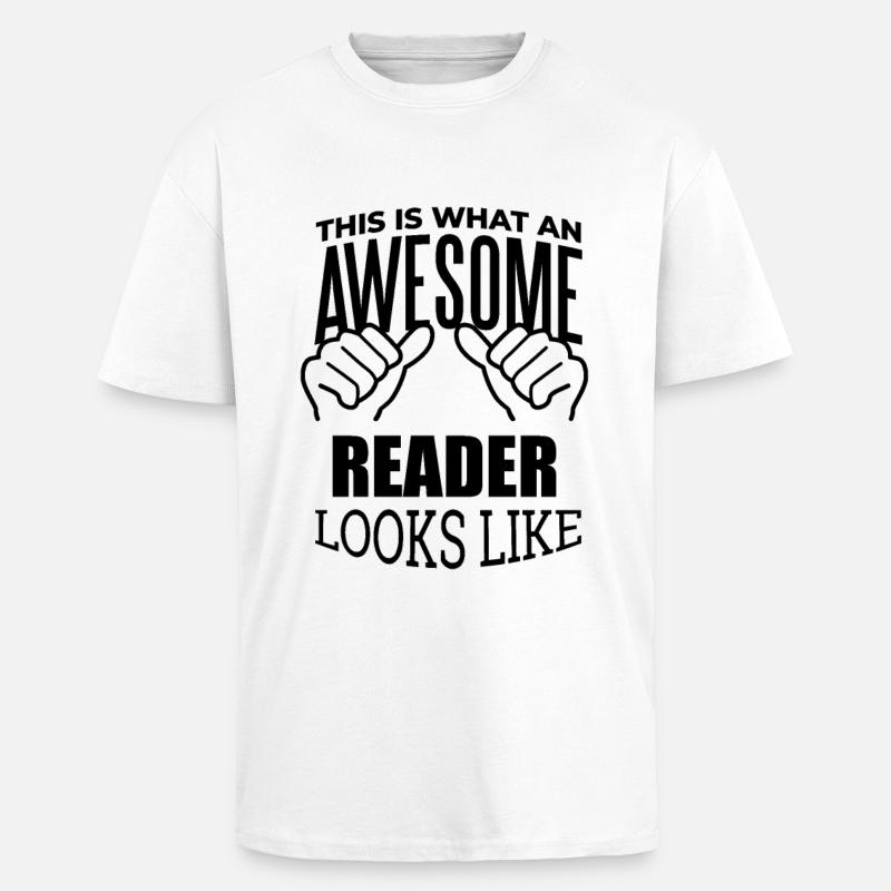 Reader - Unisex Oversized Heavyweight T-shirt - white