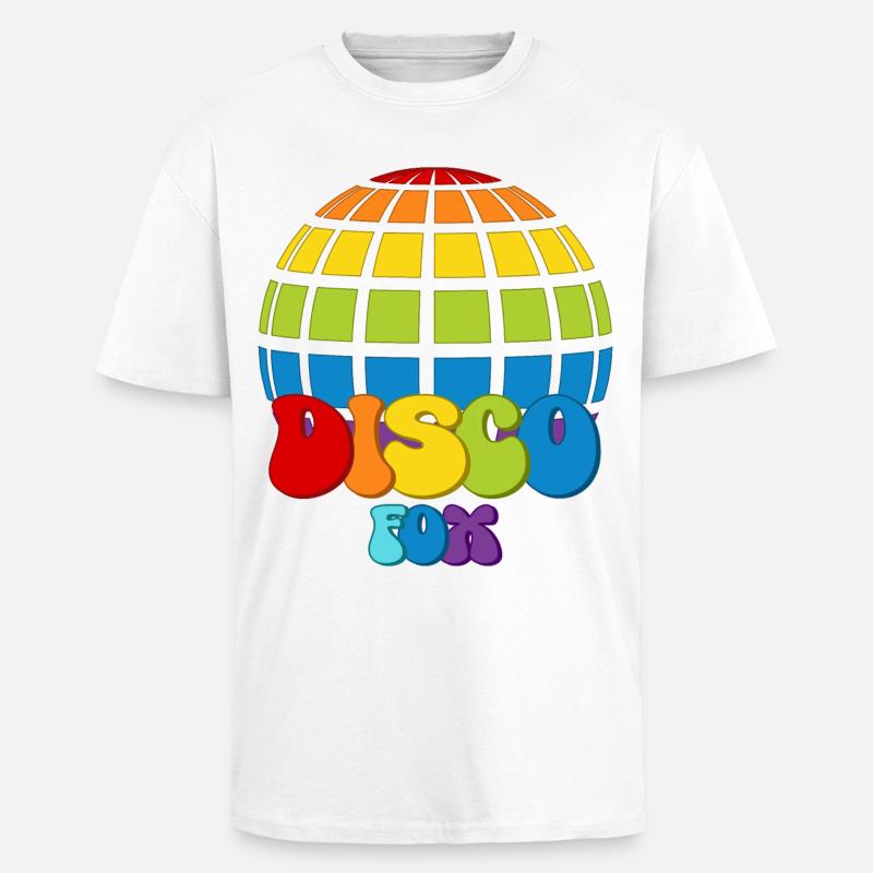 Disco Fox Discokugel Groovy Discothek Discofox - Oversized Heavyweight Unisex T-Shirt - Weiß