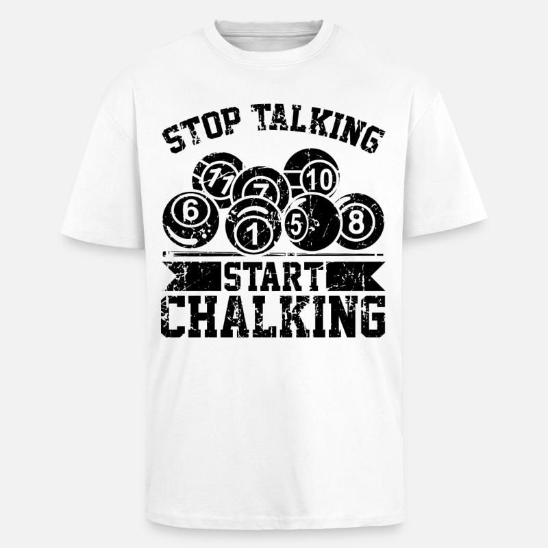 Witziger Billard Spruch - Oversized Heavyweight Unisex T-Shirt - Weiß