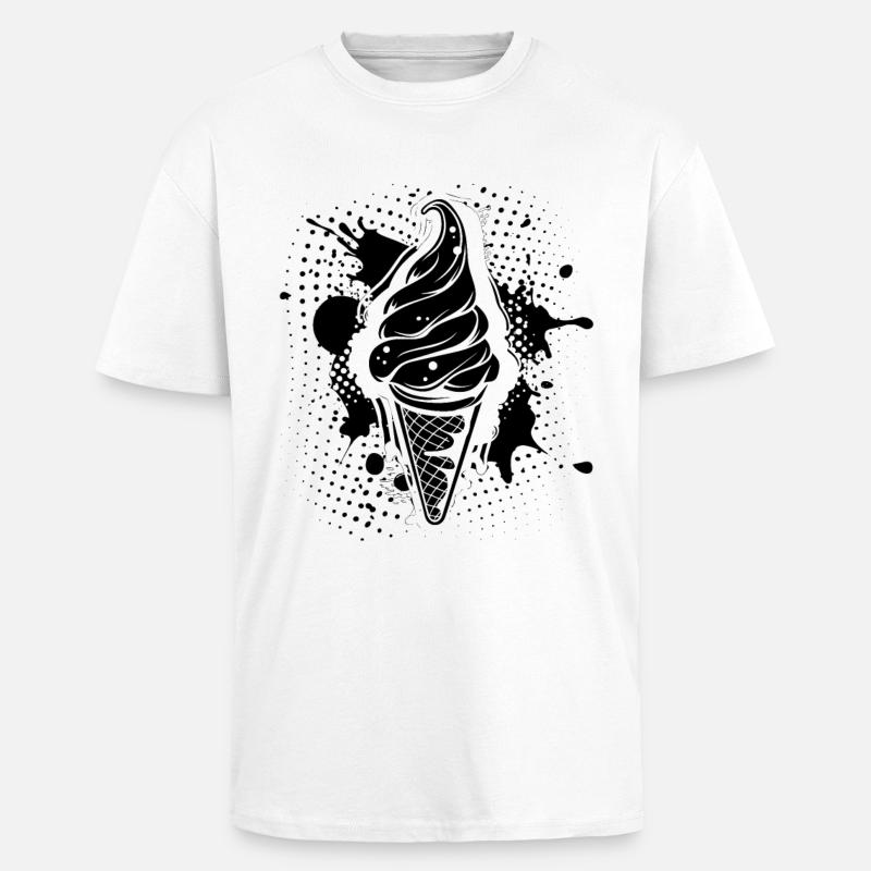 Eiswaffel - Oversized Heavyweight Unisex T-Shirt - Weiß