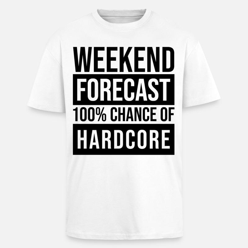 Hardcore - Oversized Heavyweight Unisex T-Shirt - Weiß