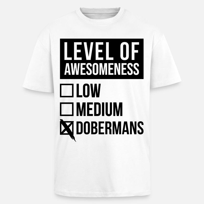 Dobermann Dobermann Dobermann - Oversized Heavyweight Unisex T-Shirt - Weiß