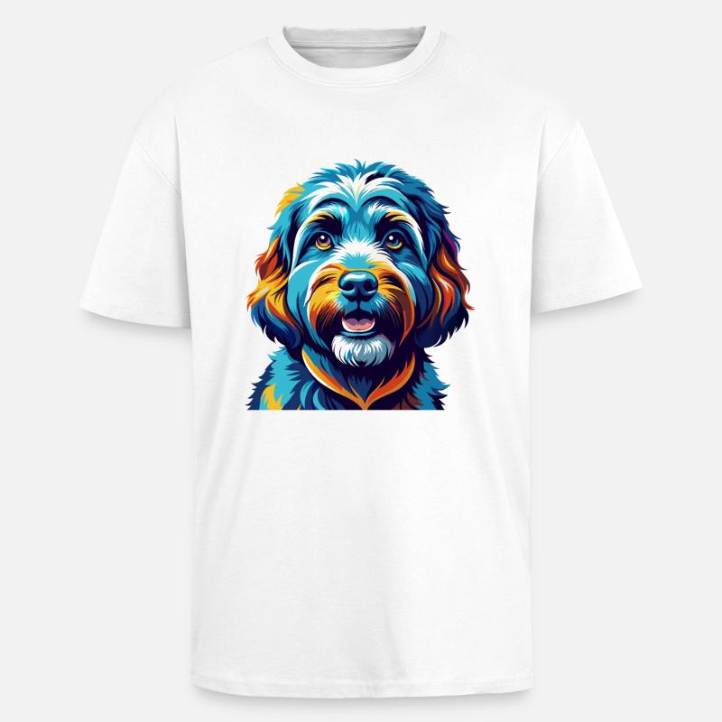 Cockapoo Hunderasse Bunt Karikatur Kawaii - Oversized Heavyweight Unisex T-Shirt - Weiß