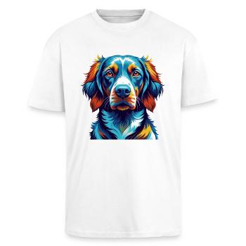 Polnische Jagdhunderasse Bunte Karikatur Kawaii - Oversized Heavyweight Unisex T-Shirt - Weiß - Vorne - Alina (178cm) & Michal (187cm)
