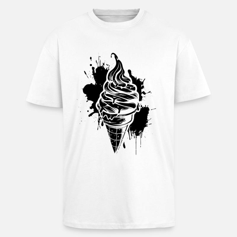 Eiswaffel Softeis - Oversized Heavyweight Unisex T-Shirt - Weiß
