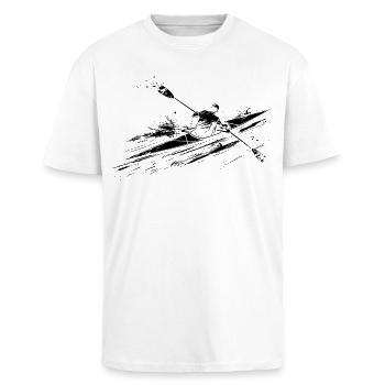 Rower - Unisex Oversized Heavyweight T-shirt - white - Front - Alina (178cm) & Michal (187cm)