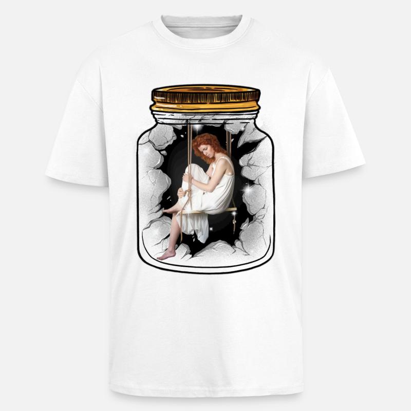 Emotionen Gefühle Depression Einsamkeit - Oversized Heavyweight Unisex T-Shirt - Weiß