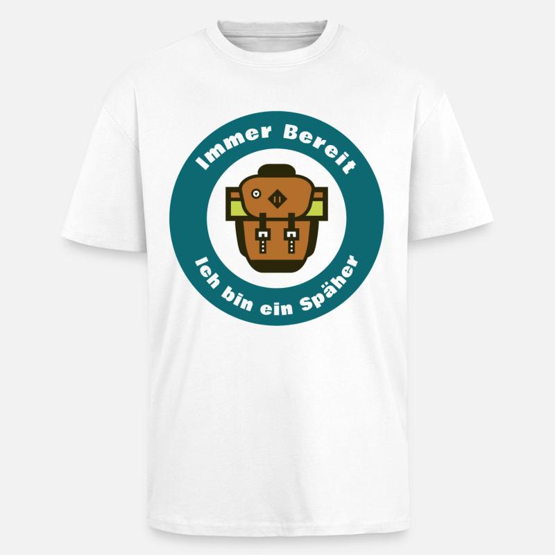 Immer bereit – ich bin ein Scout - Oversized Heavyweight Unisex T-Shirt - Weiß