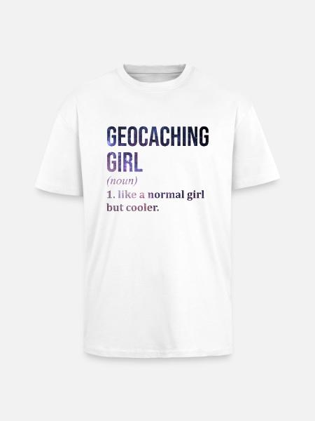 Géocaching - T-shirt unisexe oversize épais - blanc