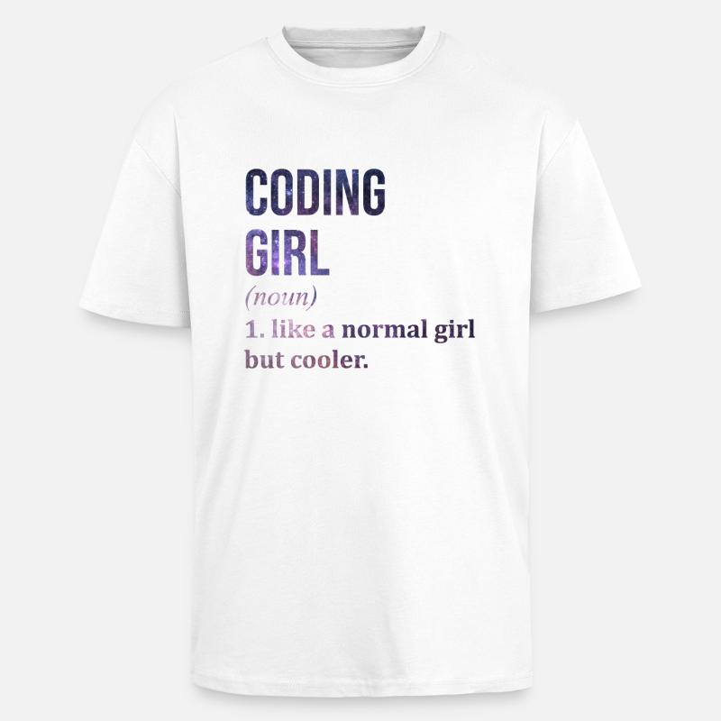 Coding - Unisex Oversized Heavyweight T-shirt - white