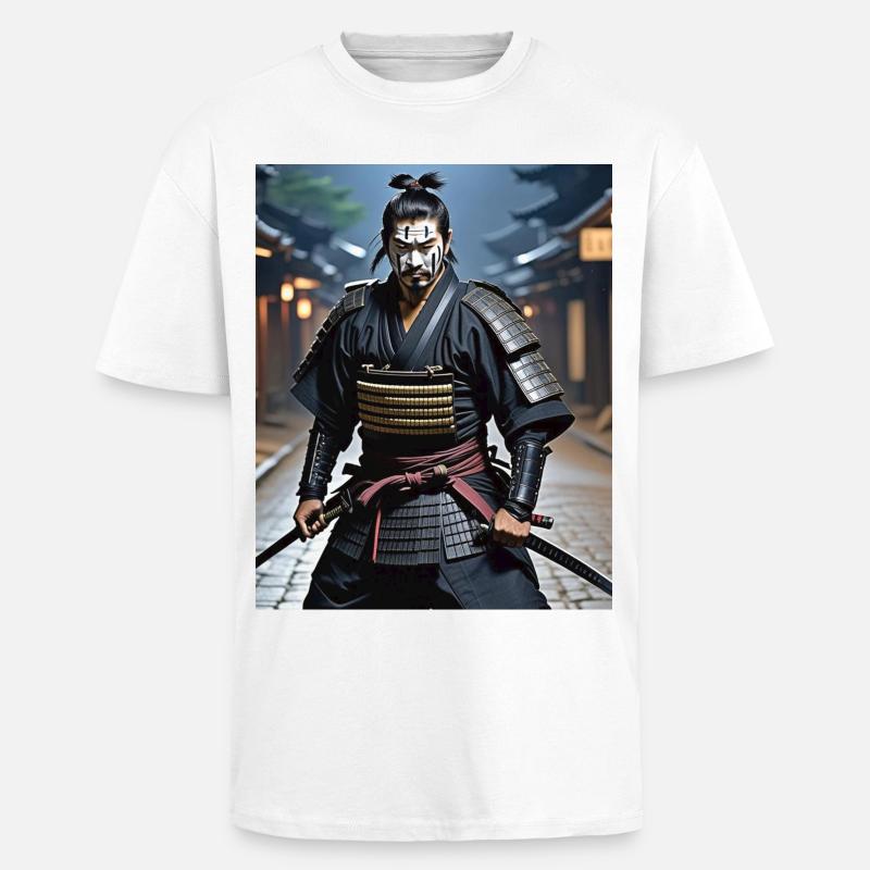 Samurai Krieger. - Oversized Heavyweight Unisex T-Shirt - Weiß