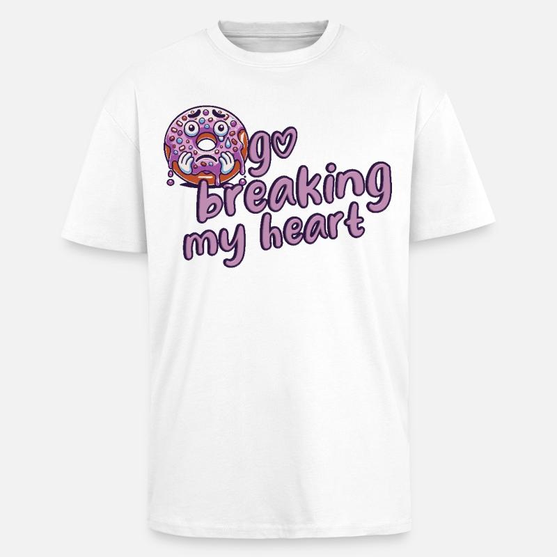 Doughnut - Unisex Oversized Heavyweight T-shirt - white