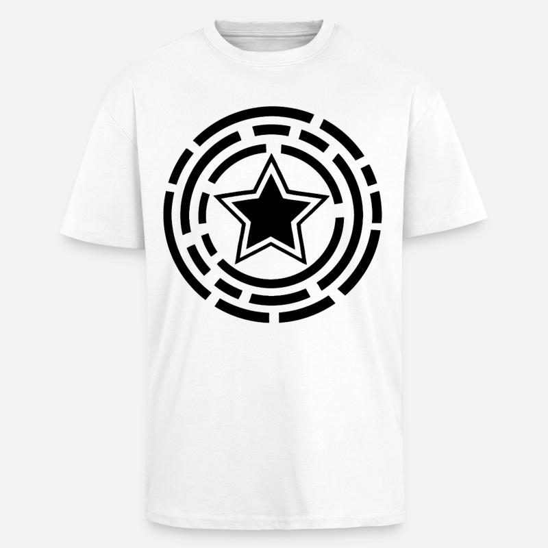 Stjerne - Unisex oversized heavyweight t-shirt - hvid