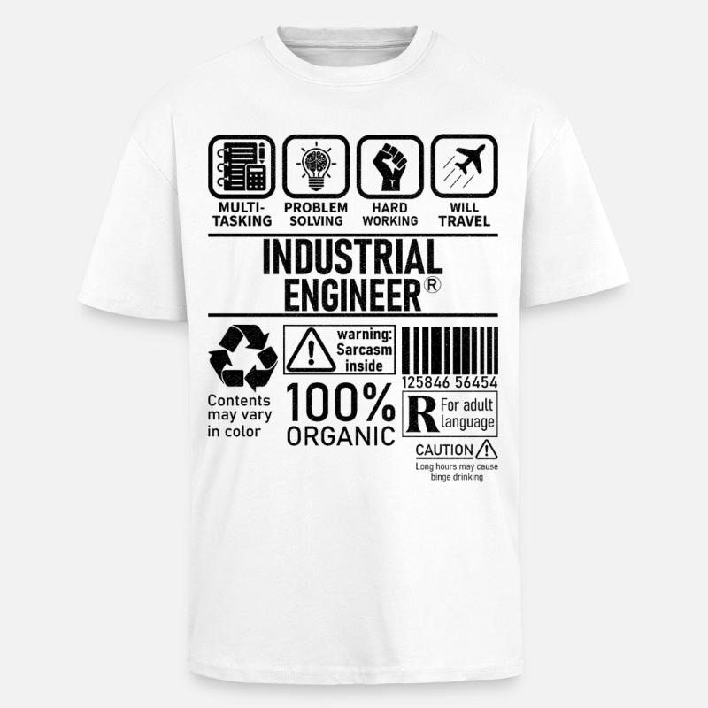 Industrial Engineer multi tasking problem solving - Oversized Heavyweight Unisex T-Shirt - Weiß