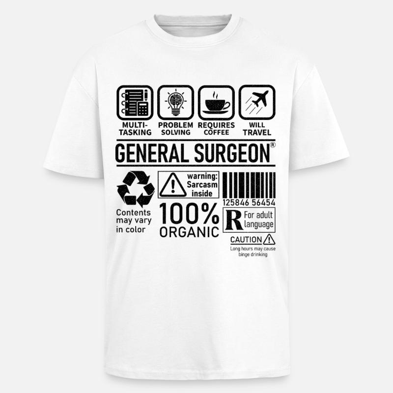 General Surgeon multi tasking problem solving - Unisex Oversized Heavyweight T-shirt - white