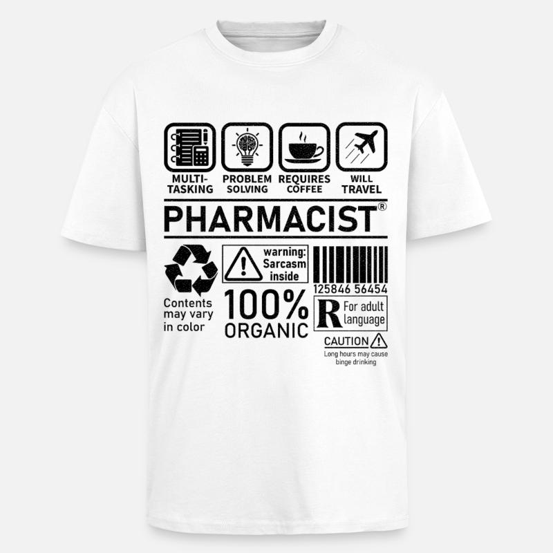 Pharmacist multi tasking problem solving - Unisex Oversized Heavyweight T-shirt - white