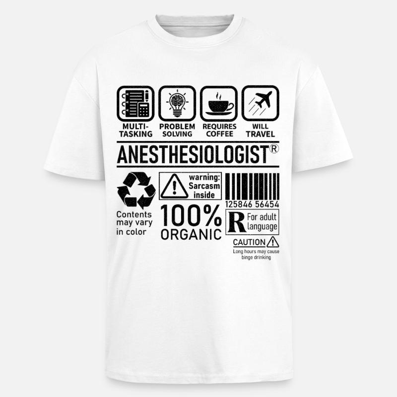 Anesthesiologist multi tasking problem solving - Oversized Heavyweight Unisex T-Shirt - Weiß