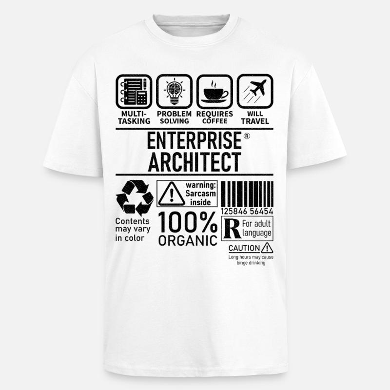 Enterprise Architect multi tasking problem solving - Unisex Oversized Heavyweight T-shirt - white