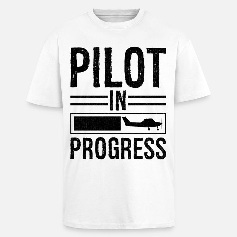 Pilot In progress - Heavy Oversized T-Shirt - white