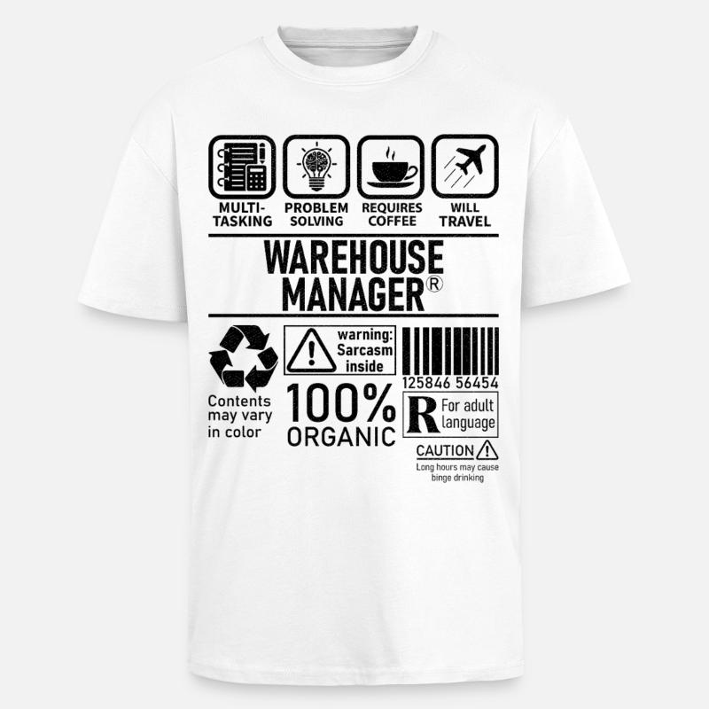 Warehouse Manager multi tasking problem solving - Unisex Oversized Heavyweight T-shirt - white